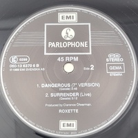 Roxette Dangerous Waste Of Vinyl Mix 1989 Maxi-Single 12in 45 RPM Vinyl Record