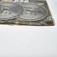Workzone 3pc 180mm TCT Circular Saw Blades Set 16 24 40T 20mm Bore