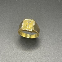 Mens 18ct Yellow Gold Fancy Design Ring