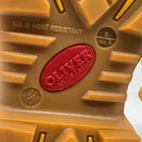 Oliver 55332Z Steel Cap Lace Up Zip Sided Mid Cut Wheat Safety Boots Size 9