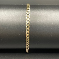 Unisex 9ct Yellow Gold Curb Link Bracelet