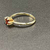 Ladies 9ct Yellow Gold Red Gemstone Ring