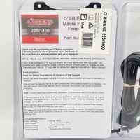 O'Briens Electric Fence Mains Energiser 220/1400