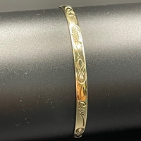 Ladies 9ct Yellow Gold Round Bangle
