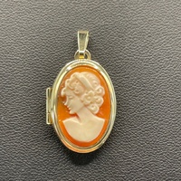 Ladies 9ct Yellow Gold Oval Cameo Pendant