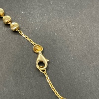 Unisex 18ct Yellow Gold Saint Charbel Rosary Bead Necklace