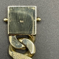 Mens 9ct Yellow Gold Diamond Cut Curb Link Bracelet