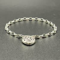 Ladies 925 Sterling Silver Belcher Link Bracelet