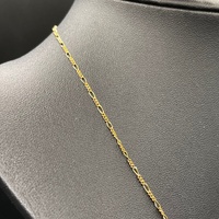 Unisex 9ct Yellow Gold Figaro Link Necklace
