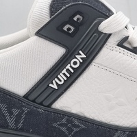 Louis Vuitton LV Trainer Black Monogram Denim US 12 MS026412 1A9JGB