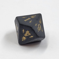 Unbranded 7-Piece Role-Playing Game Die Set With crystal shaped Pendant Pre-owned