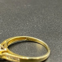 Ladies 18ct Yellow Gold 2 Ring Set Natural Diamond Rings