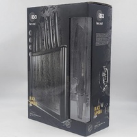 Baccarat ID3 Black Samurai iD3 7 Piece Gozen Knife Block Set 420J2