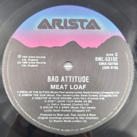 Meatloaf Bad Attitude 1984 Promotional Not For Retail Vinyl Record RML-53152