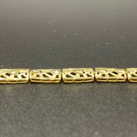 Ladies 10ct Yellow Gold Fancy Filigree Link Bracelet
