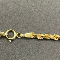 Ladies 9ct Yellow Twist Rope Link Necklace