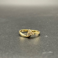 Ladies 9ct Yellow Gold Dante Natural Diamond Ring