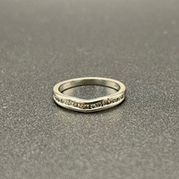 Ladies 18ct White Gold Natural Diamond Band Ring