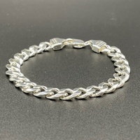 Unisex 925 Sterling Silver Curb Link Bracelet