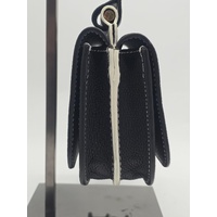 AJE Chance Leather Crossbody Bag Black and White Genuine Leather