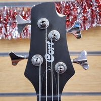 Cort Action Jr 3/4 Electric Bass Guitar Black Short Scale with Soft Case