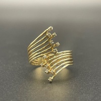 Ladies 9ct Yellow Gold Fancy Natural Diamond Ring