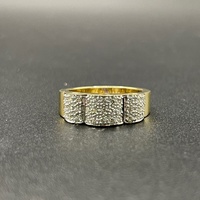 Ladies 18ct Yellow Gold Natural Diamond Cluster Ring