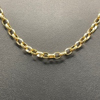 Ladies 9ct Yellow Gold Oval Belcher Link Necklace