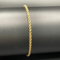 Ladies 9ct Yellow Gold Twist Rope Link Bracelet