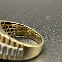 Mens 10ct Two Tone Gold Natural Diamond Ring