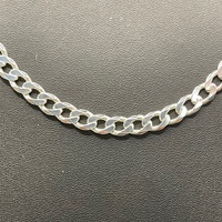 Mens 925 Sterling Silver Curb Link Necklace