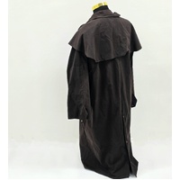 Oilskin Full Length Coat Mens Patchwork Lined Classic Outdoor Coat XL