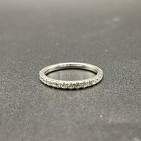 Ladies 14ct White Gold Natural Diamond Band Ring