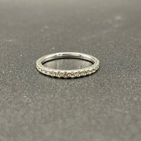 Ladies 14ct White Gold Natural Diamond Band Ring