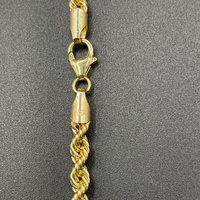 Unisex 10ct Yellow Gold Twist Rope Link Necklace