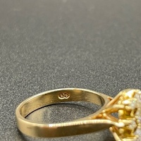 Ladies 9ct Yellow Gold Natural Diamond Ring