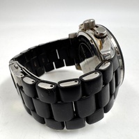 Michael Kors Runway MK8107 45mm Silver Black Mens Chronograph Watch