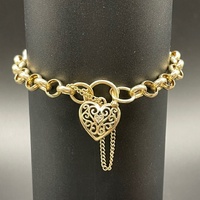 Ladies 9ct Yellow Gold Belcher Link Bracelet