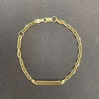 Child's 18ct Yellow Gold Anchor Link ID Bracelet
