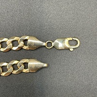Mens 9ct Yellow Gold Curb Link Bracelet