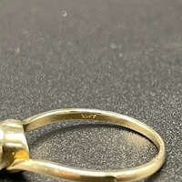 Ladies 10ct Yellow Gold Natural Diamond Cluster Ring