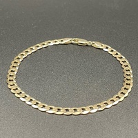 Mens 9ct Yellow Gold Curb Link Bracelet