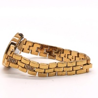 Elite 5089231 Ladies Gold Tone Watch Crystal Bezel Sunray Dial with Extra Links