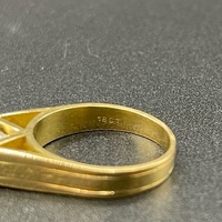 Unisex 18ct Yellow Gold Natural Diamond Ring