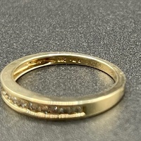 Ladies 9ct Yellow Gold Natural Diamond Band Ring