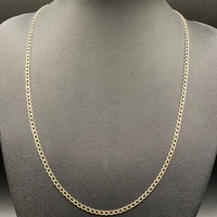 Unisex 10ct Yellow Gold Curb Link Necklace