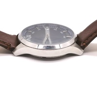 Armani Exchange AX2133 Three Hand Date Brown Leather Mens Watch 46mm