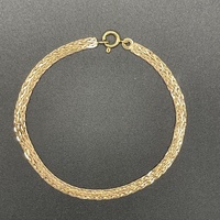 Unisex 9ct Yellow Gold Fancy Link Bracelet