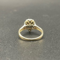 Ladies 9ct Yellow Gold Natural Diamond Cluster Ring