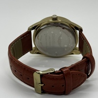 Gianello GNL7716YG Mens Watch 43mm Gold Tan Croco Print Leather Strap